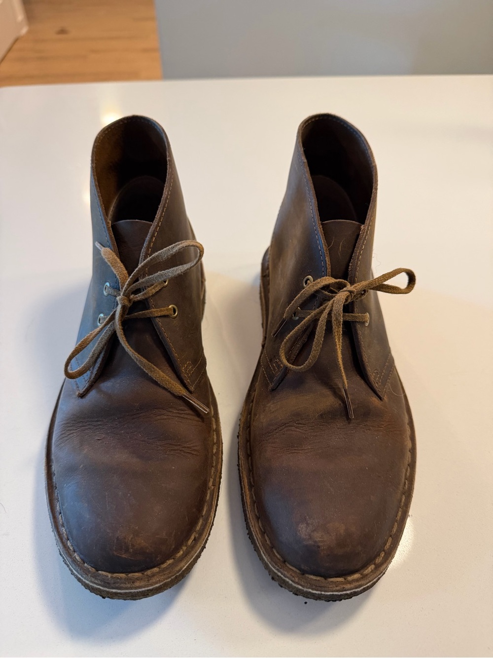 Clarks Dark Brown Leather Chukka Boots